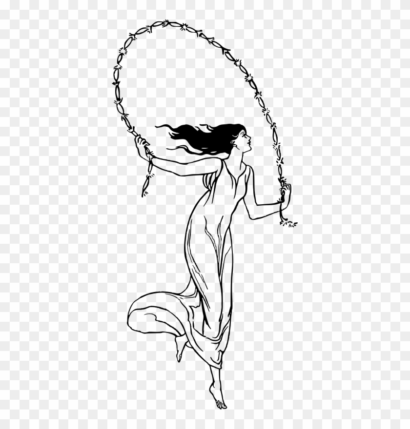 Skip Clipart Free For Download - 11x14 Nursery Decor A Floral Jumprope A Beautiful Victorian #1083691
