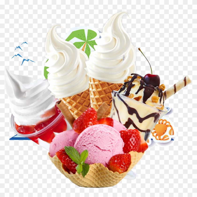 Ice Cream Sundae Gelato Frozen Yogurt - Helados Png #1083728