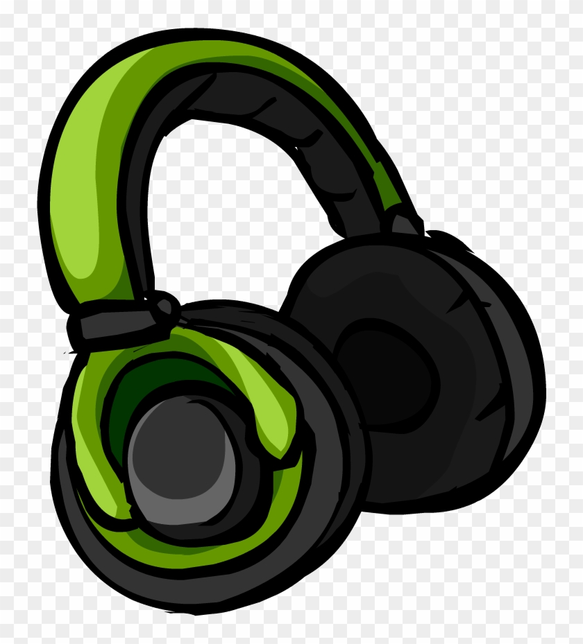 Green Headphones - Club Penguin Green Headphones #1084081