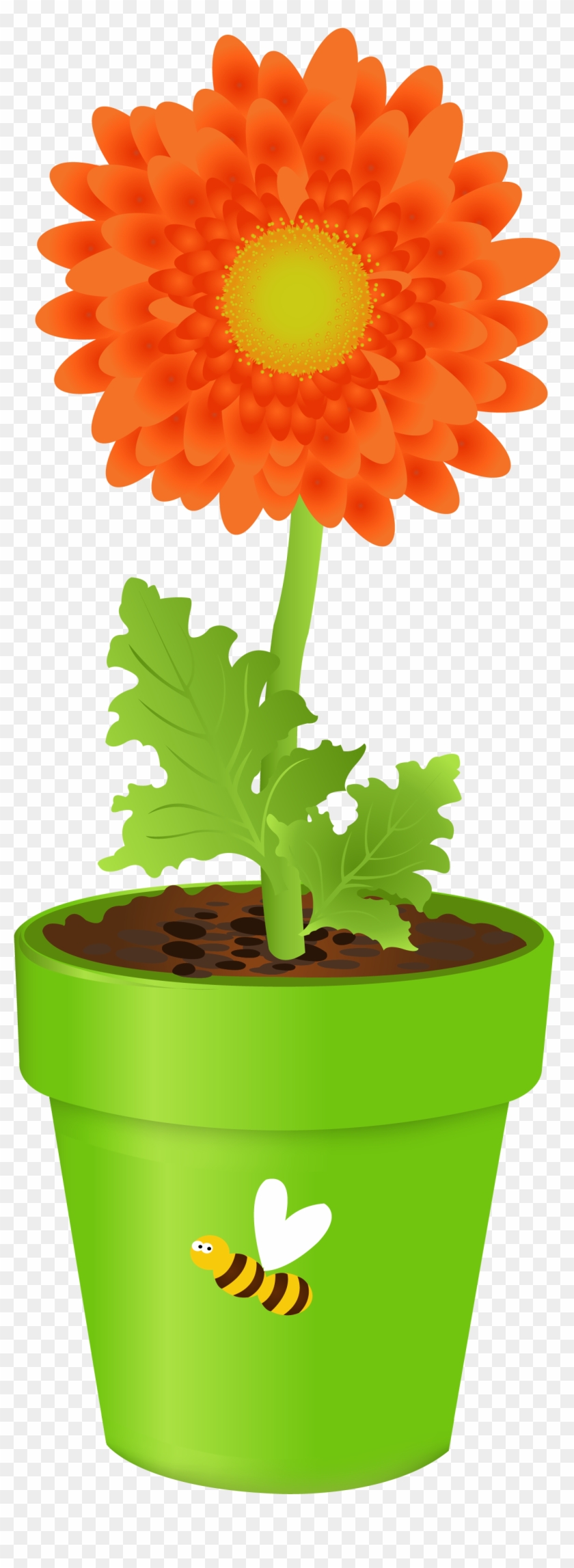Flowerpot Vase Clip Art Sunflower Png - Fleurs Clip Art #1084151