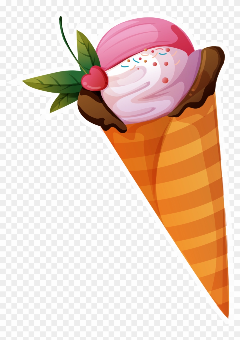 Ice Cream Pictures Clip Art Medium Size - Ice Cream Cartoon Without Background #1084154