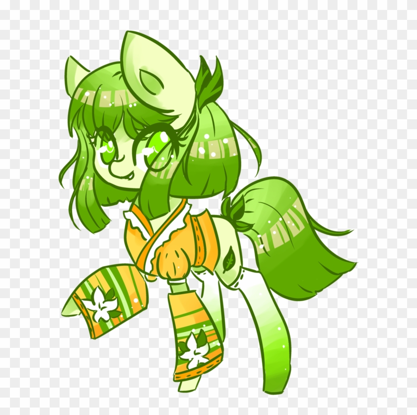 Green Tea Pony Adopt **auction Closed** By Blueyedred - Cartoon #1084171