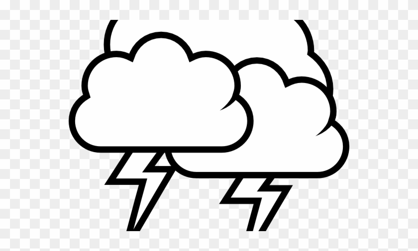 Free Clipart Stormy Weather Clipart Vector Labs U2022 - Black And White Pictures Of Thunder #1084183
