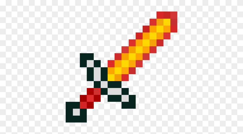 Fire Sword - Iron Sword Png Minecraft #1084208