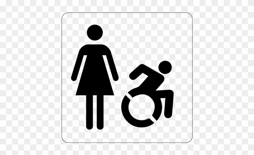 Women Handicapped Restroom Sign - Rae 15" Ny Accessible Ada Parking Stencil - 1/16" Duro-last #1084231