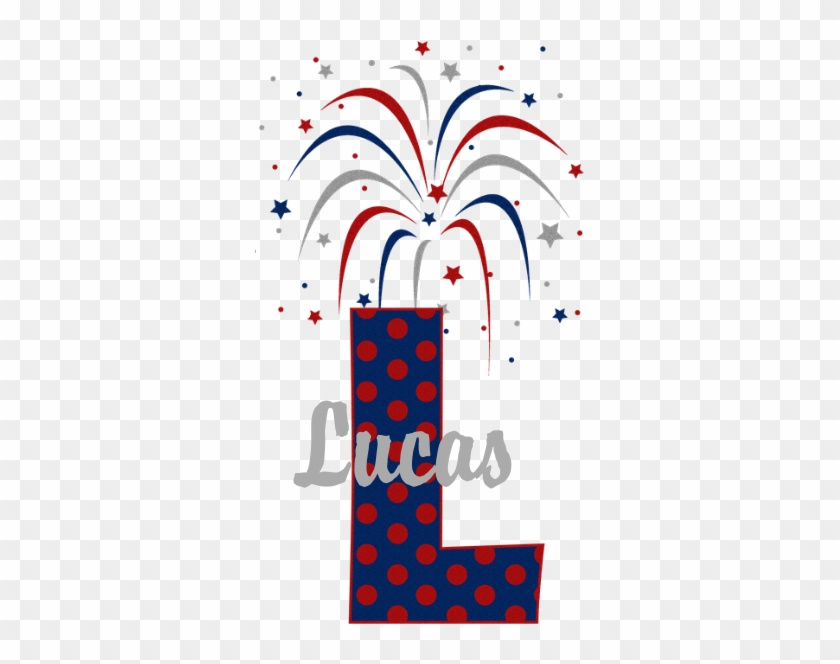 Favorite - 4th Of July Fireworks Letter L Shower Curtain #1084334