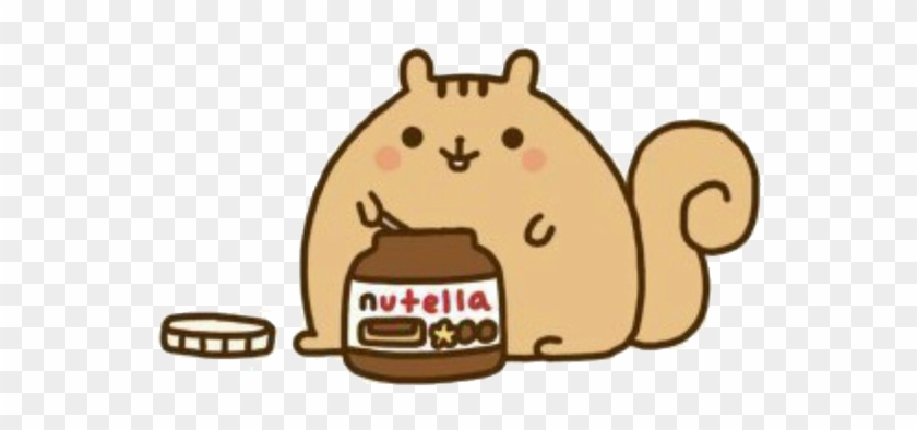 Chocolate Spread Ice Cream Eating Squirrel Food - Cute Cartoon Animal Gifs #1084352