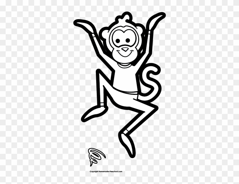 Click To Save Image - Draw A Jumping Monkey #1084477