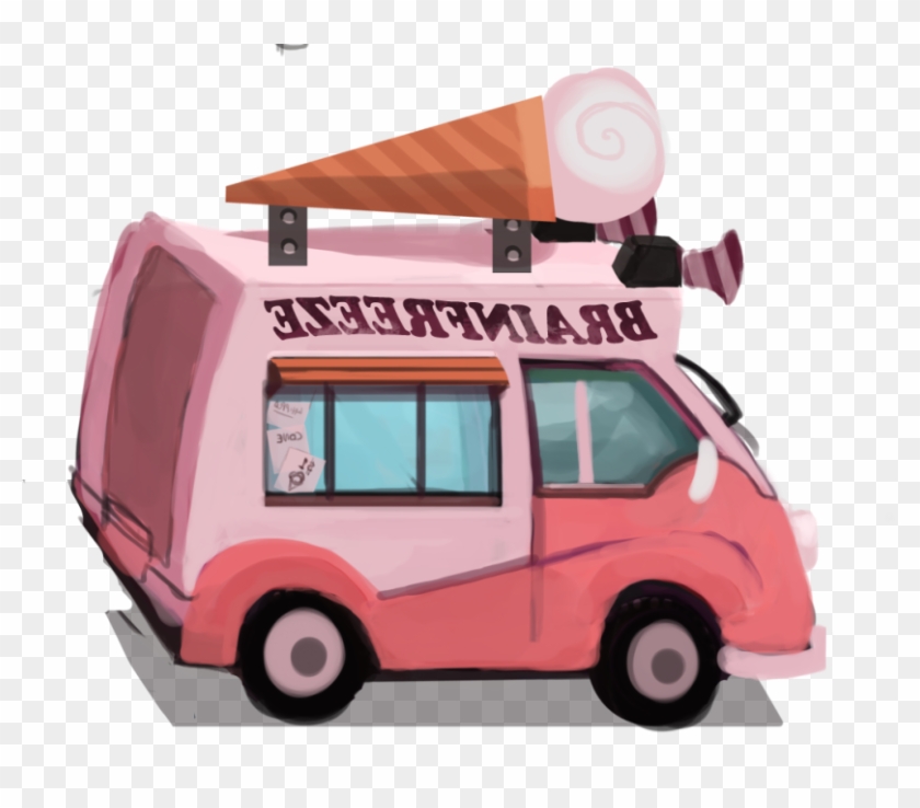 Ice Cream Truck Clip Art - Compact Van #1084478