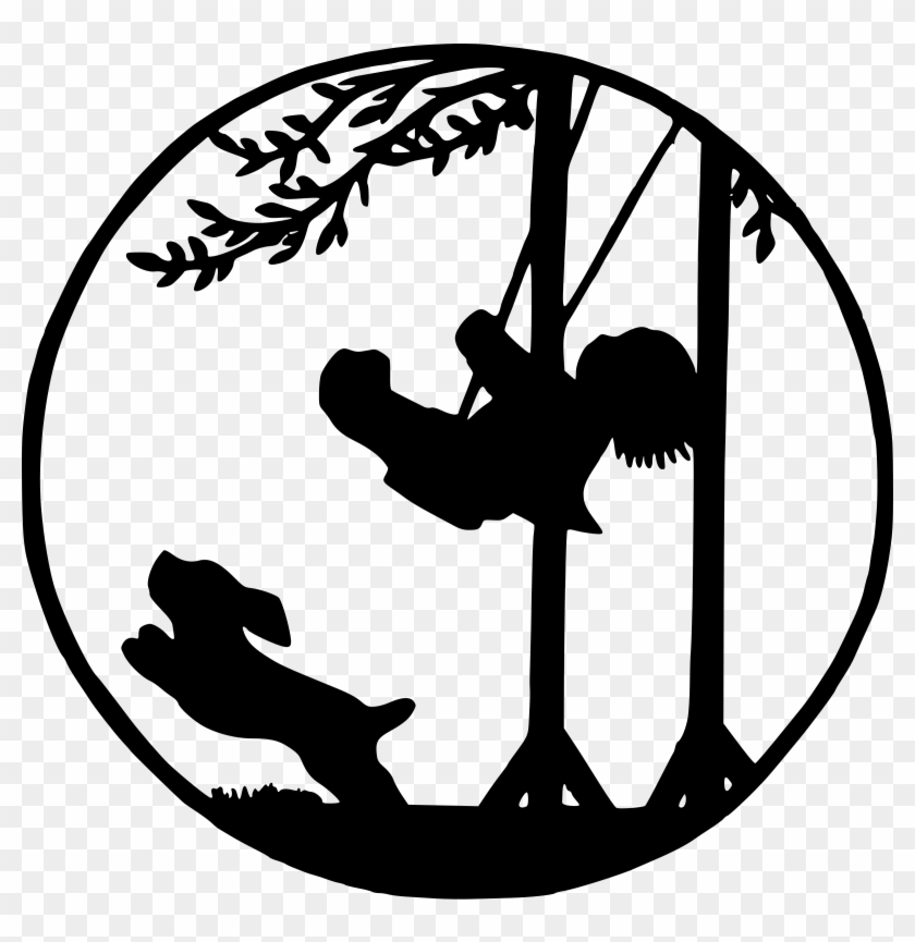 free clipart of child on swing