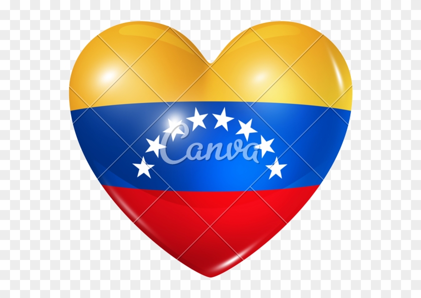 Love Venezuela, Heart Flag Icon - Canva #1084504