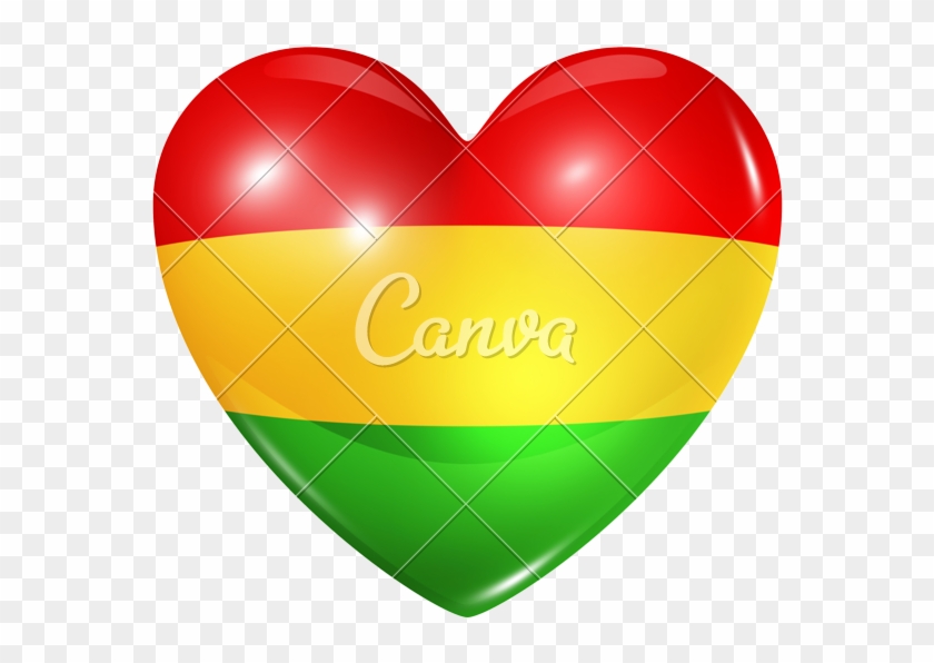 Love Bolivia, Heart Flag Icon - Can Stock #1084509