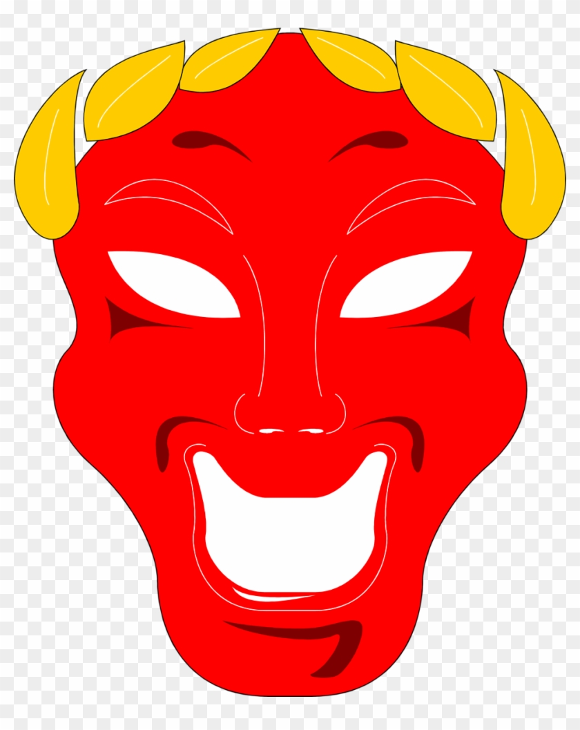 Illustration Of A Comedy Mask - Mask #1084551