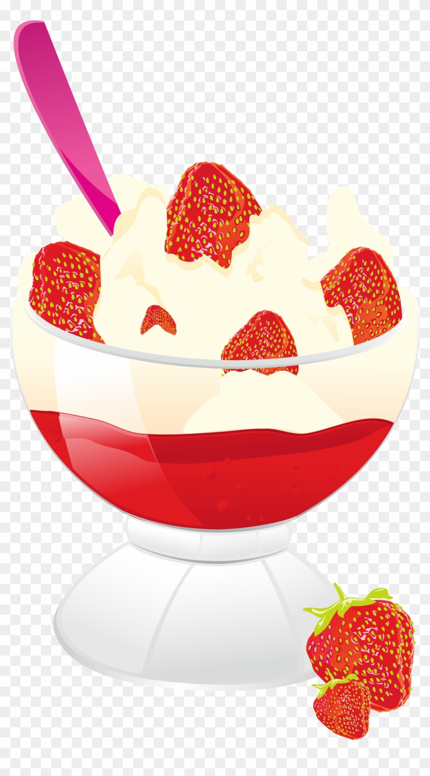 Copa De Helado Batido Batido De Yogur Congelado - Ice Cream #1084753