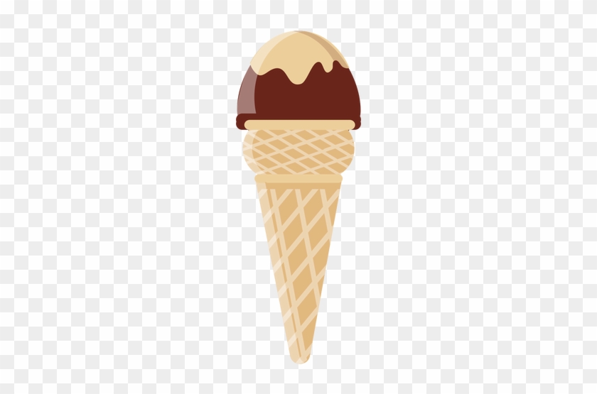 Cone Chocolate Ice Cream Transparent Png - Chocolate Ice Cream #1084930