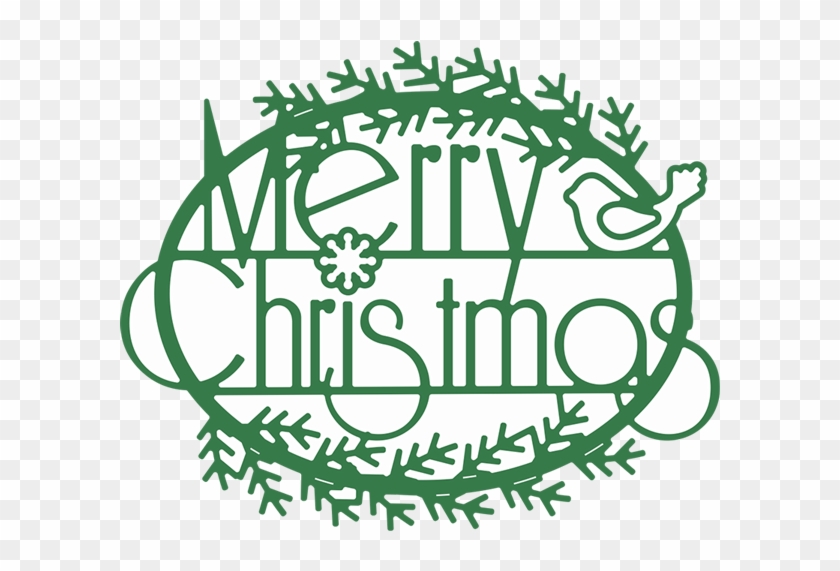 Merry Christmas Pine And Partridge Sentiment Die - Cheery Lynn Designs #1084988