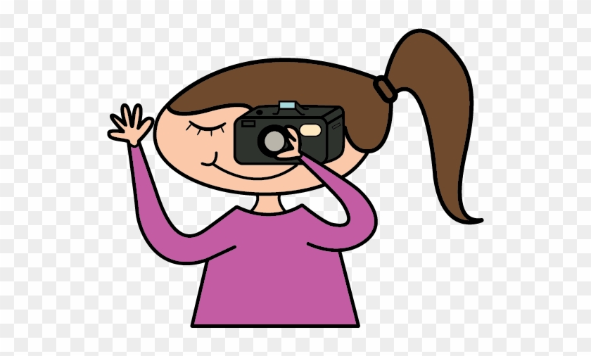 Girl Taking A Picture Clip Art - Girl Taking A Picture Clip Art #1085069