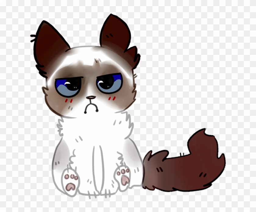 Grumpy Cat Art - Png Cartoon Cat #1085079