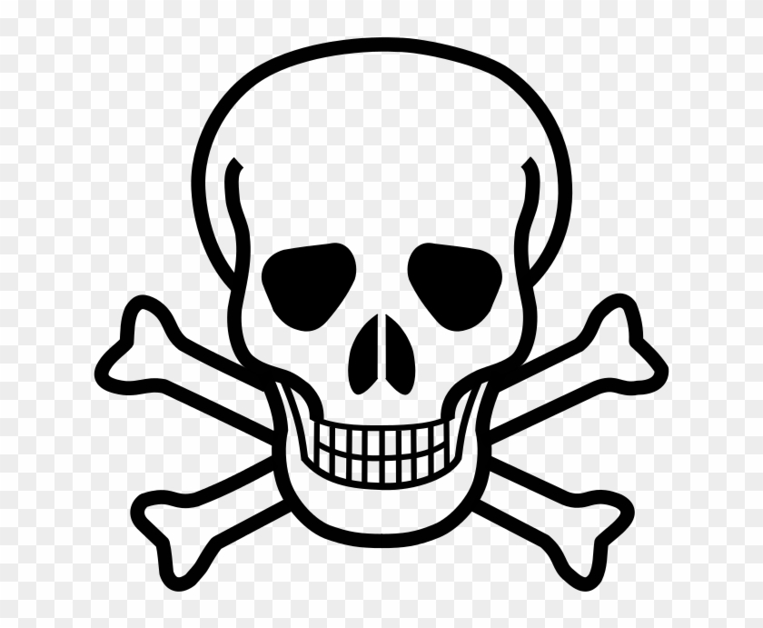 Skull And Crossbones Vector - Skull And Crossbones Clear Background #1085155