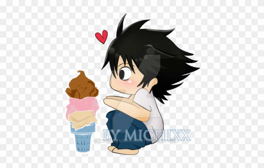 Elle Lawliet Ice Cream By Michellekoilover - Cartoon #1085282