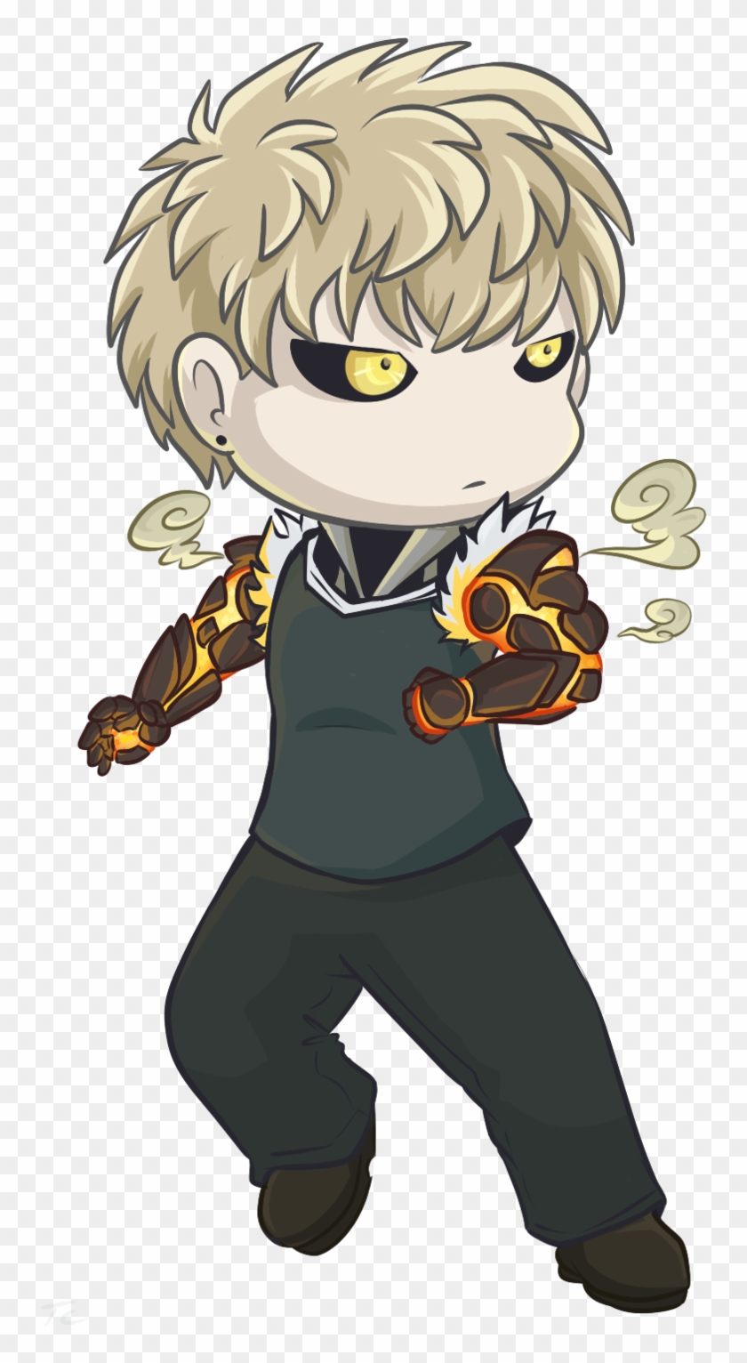 One Punch Man Anime Chibi Art Manga - Chibi Cyborg #1085294