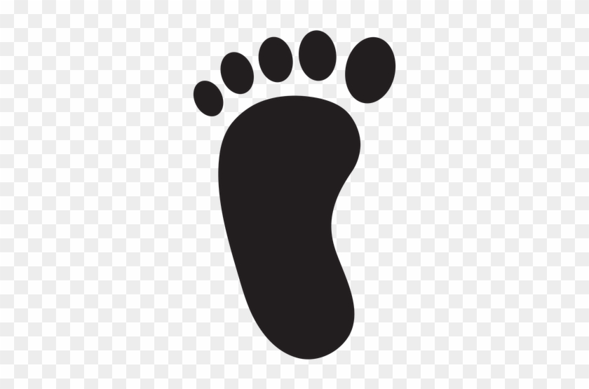Left Foot Footprint Silhouette Transparent Png - Purple Footsteps #1085335
