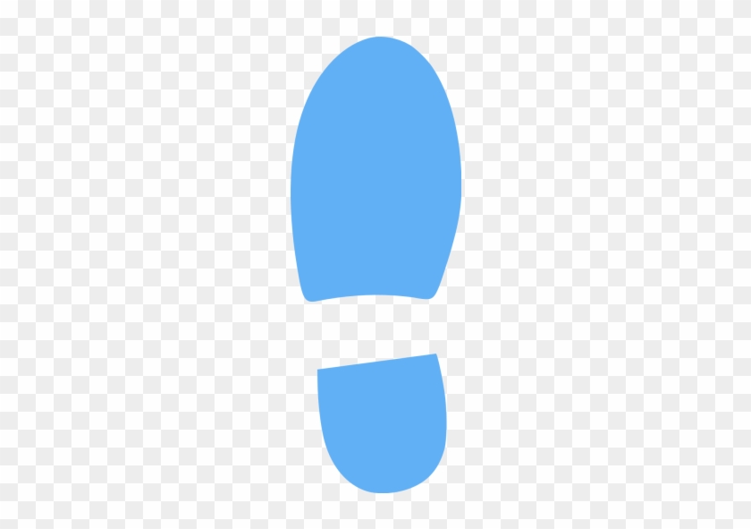 Tropical Blue Left Shoe Footprint Icon - Icon #1085338