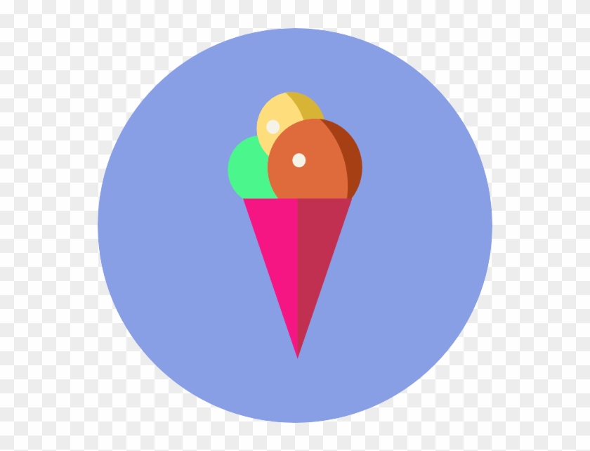 Affinity Designer Ice Cream Icon With Circular Background - Pregnancy #1085411