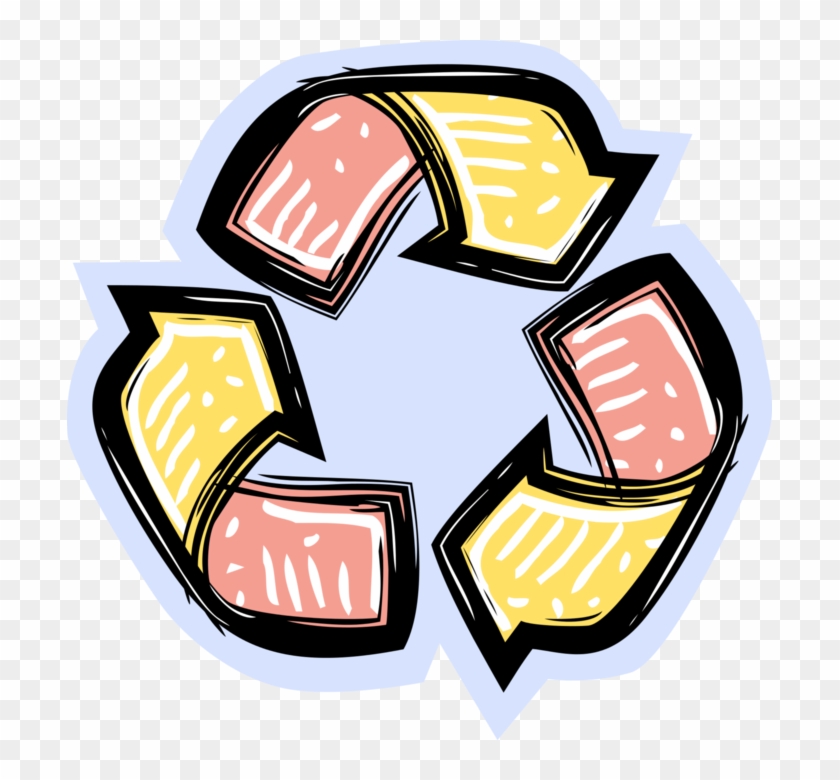 Vector Illustration Of International Recycling Logo - No Excuses: Recycle Magnet #1085498