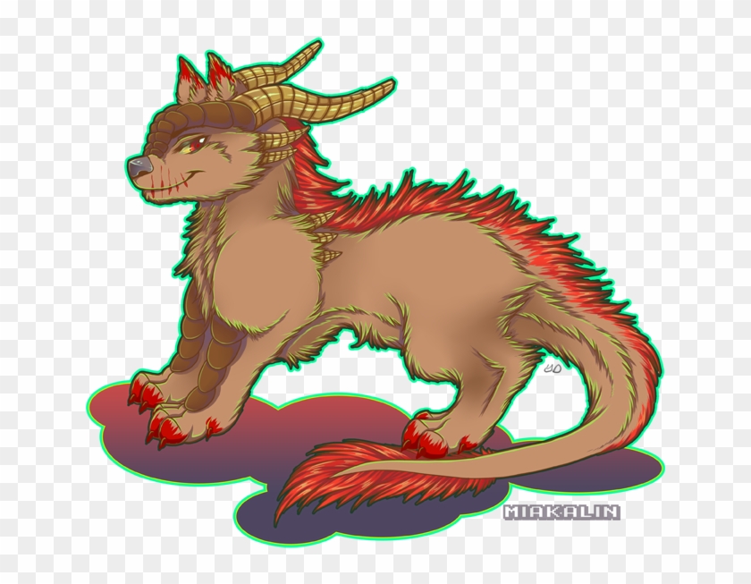 Demonic Dragon Wolf Pup By Miakalin - Illustration #1085572