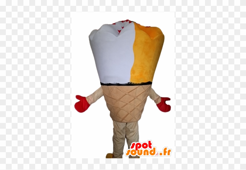 Mascotte De Cornet De Glace Géante, Jaune Et Blanche - Kitchen Sink #1086006