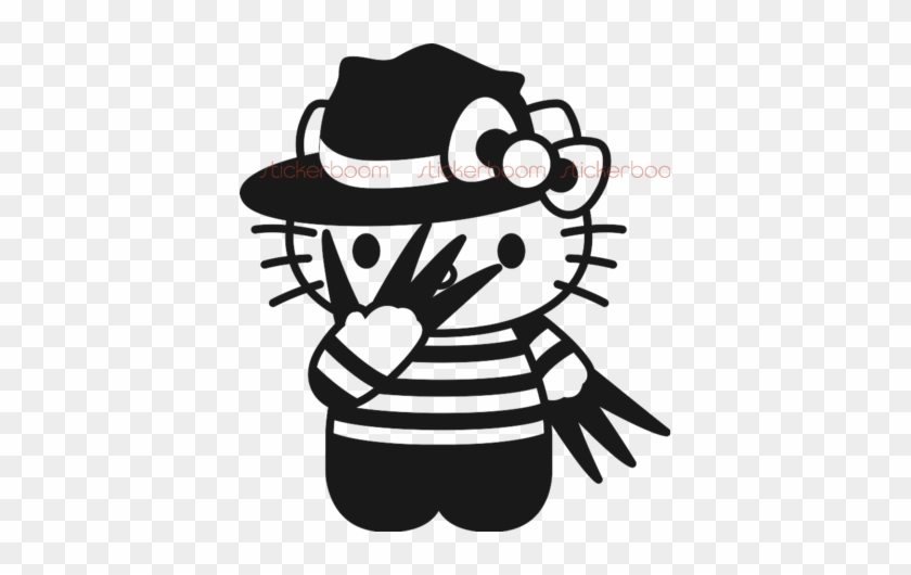 Hello Kitty Freddy Krueger - Hello Kitty Coloring Pages #1086112