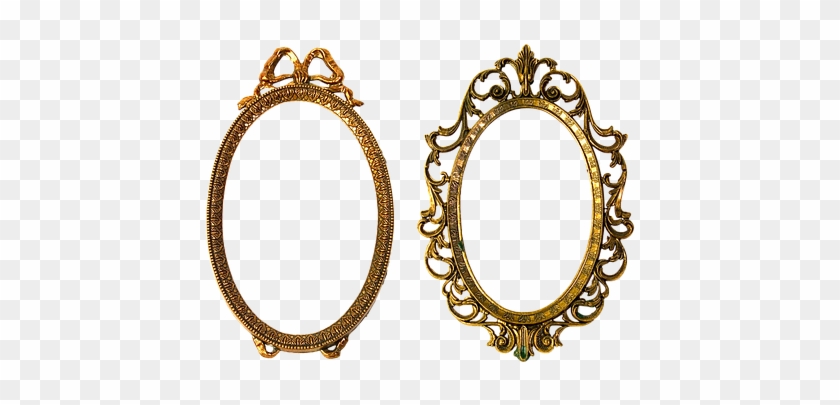 Frame Geschnitzte Gold Baguette Filigreed - Vintage Oval Frame Png #1086233