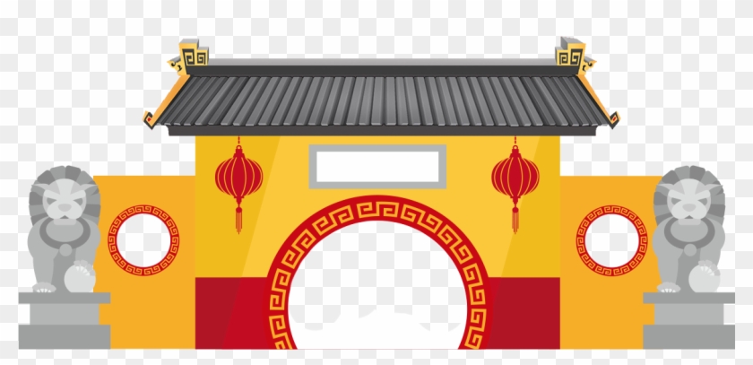 Chinese Temple Miu1ebfu Cartoon - Temple - Free Transparent PNG Clipart  Images Download