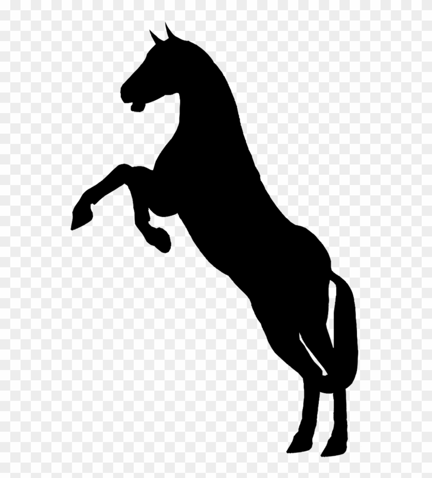 Horse Stallion Rearing Equestrian Clip Art - Clip Art Horse Silhouette #1086333