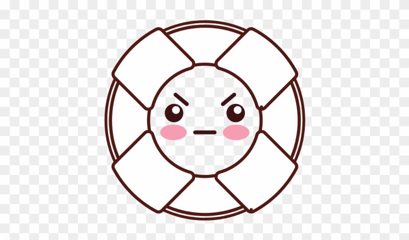 Float Lifeguard Kawaii Character - Vector Graphics #1086521