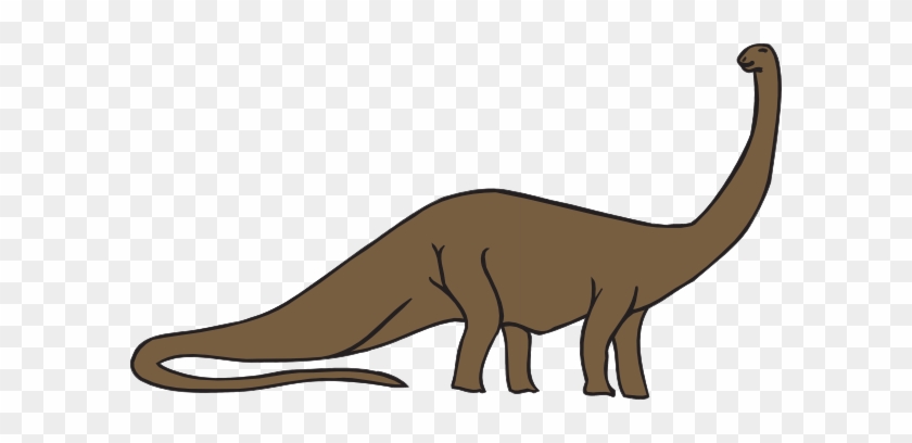 Dinosaur Clipart Brachiosaurus - Dinosaur With Long Neck And Tail #1086525