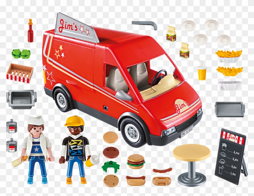 City Food Truck - Playmobil City Food Truck Playset Building Kit #1086547