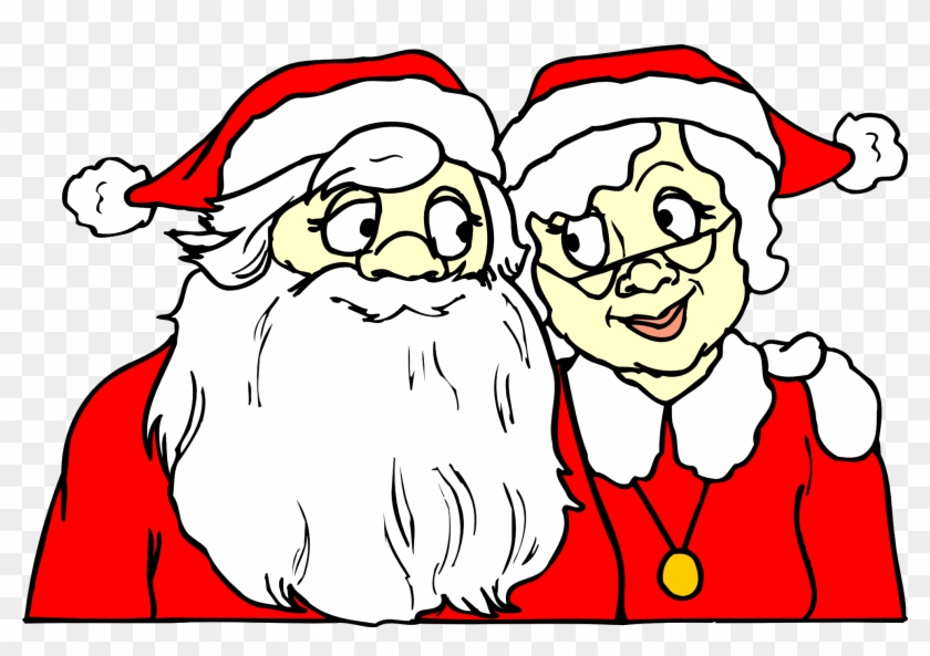 Santa January Clipart - Santa And Mrs Claus Clip Art #1086557