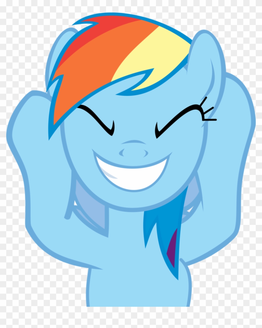 Dash Cheering In The Crowd By Decompressor - Rainbow Dash Vector Gif #1086578