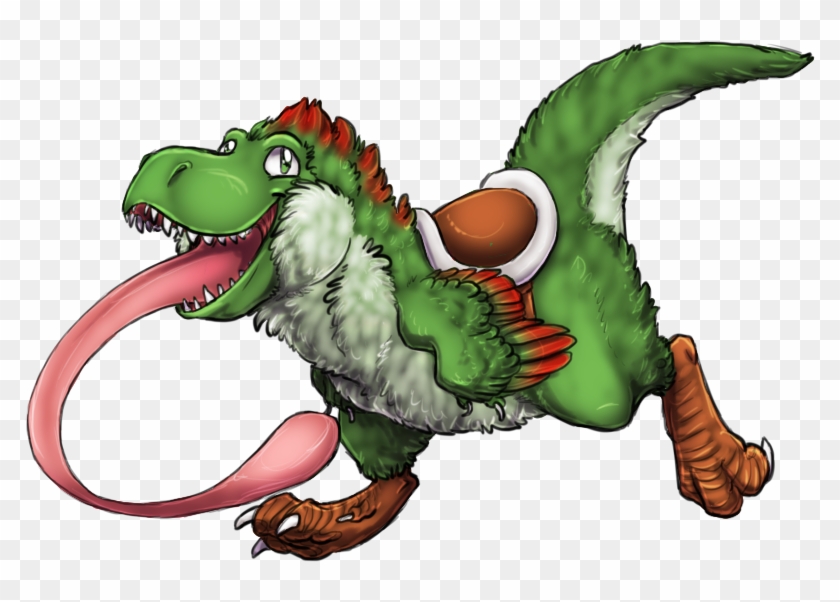 Though I Always Pictured Yoshi As An Allosaurus , I - Feathered Yoshi #1086596