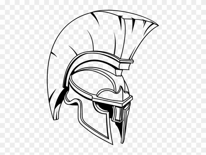 Spartan Or Trojan Gladiator Helmet - Gladiator Helmet Sketch #1086659