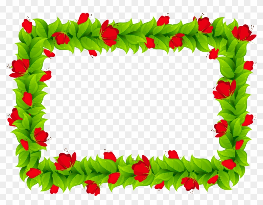 Flower Border Clipart - Png Frames And Borders #1086700