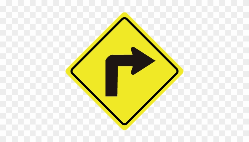 Free Road Signs Yellow With Arrow - Road Sign Right Arrow #1086701
