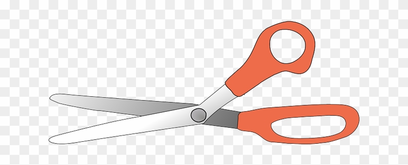 Scissors, Open, Orange, Cut, Sharp, Cuttings - Scissors Clip Art #1086723