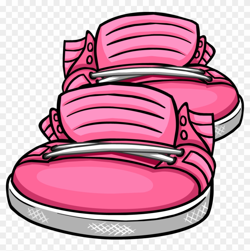Rhama Cp Pink 2 Neon Pink Sneakers Club Penguin Wiki - Club Penguin Pink Shoes #1086738
