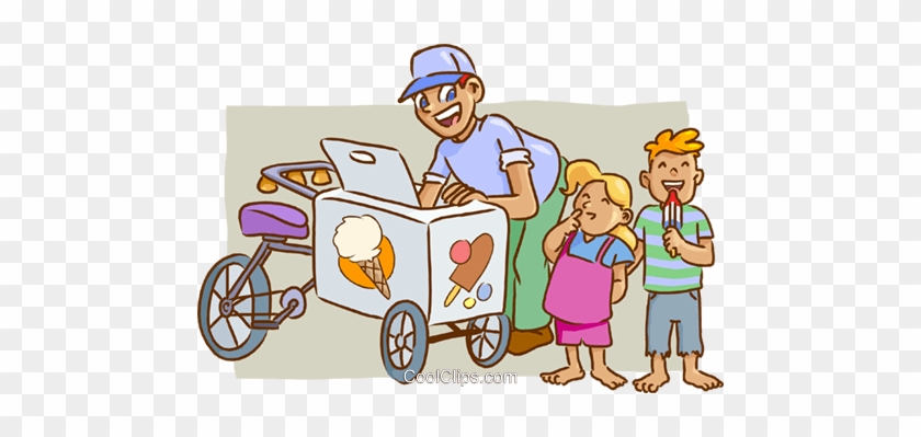 Happy Ice Cream Man - Eisverkäufer Clipart #1086755