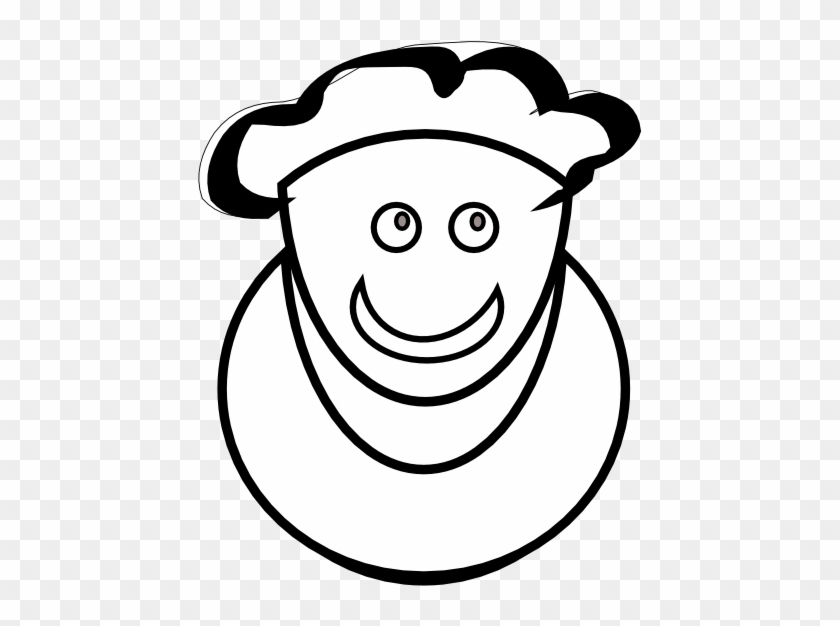Brainy Man Black White Line Art 555px - Icon #1086822