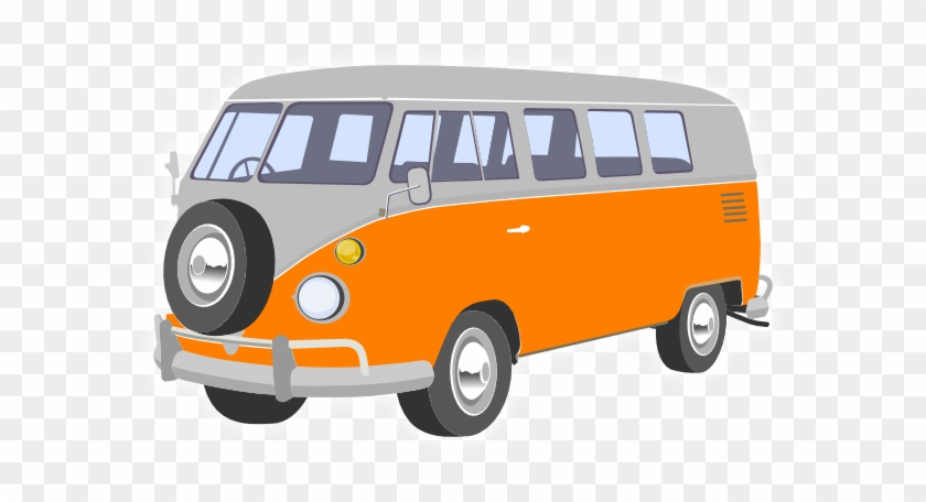 Vw Van Clip Art At Clker - Pink Bus Clip Art #1086942