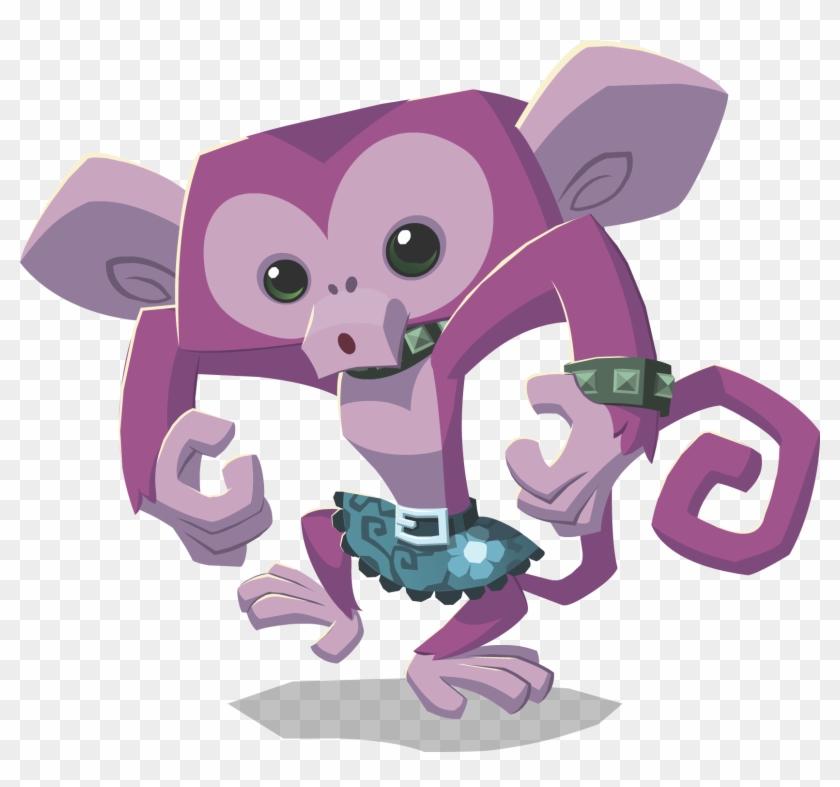 Monkey Wearing Spikes - Animal Jam Monkey Png #1086971